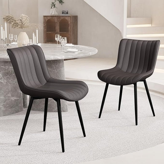 YOUNUOKE Dining Chairs Set of 2 Upholstered Mid Century Modern Kitchen Chair
