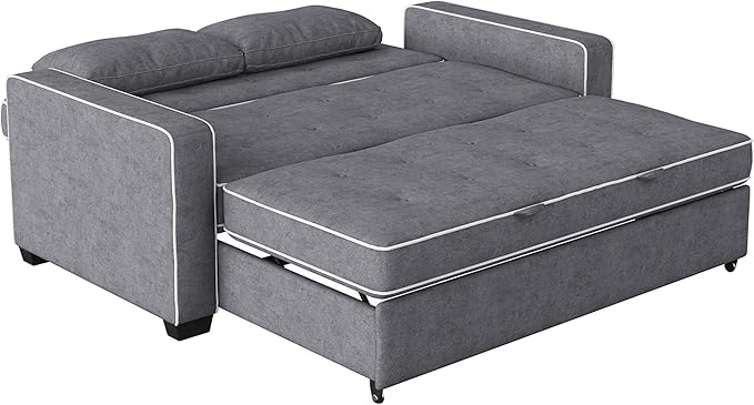 Serta Ainsley 72.6" Convertible Sleeper Sofa, Queen Size, Dreamcoil Comfort