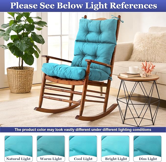 Rocking Chair Cushion, Waterproof and Fade-Resistant Adirondack Rocker Cushions