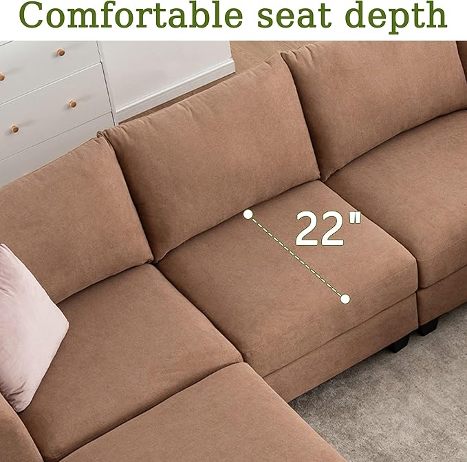 150.4" Large Sectional Couches for Living Room, 8 Seater L Shaped Modular