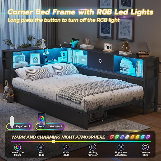 DICTAC Twin Corner Bed Frame