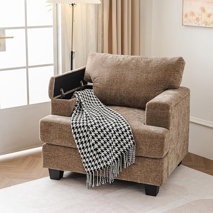 Oversized Living Room Chairs Set of 2, Comfy Accent Chair