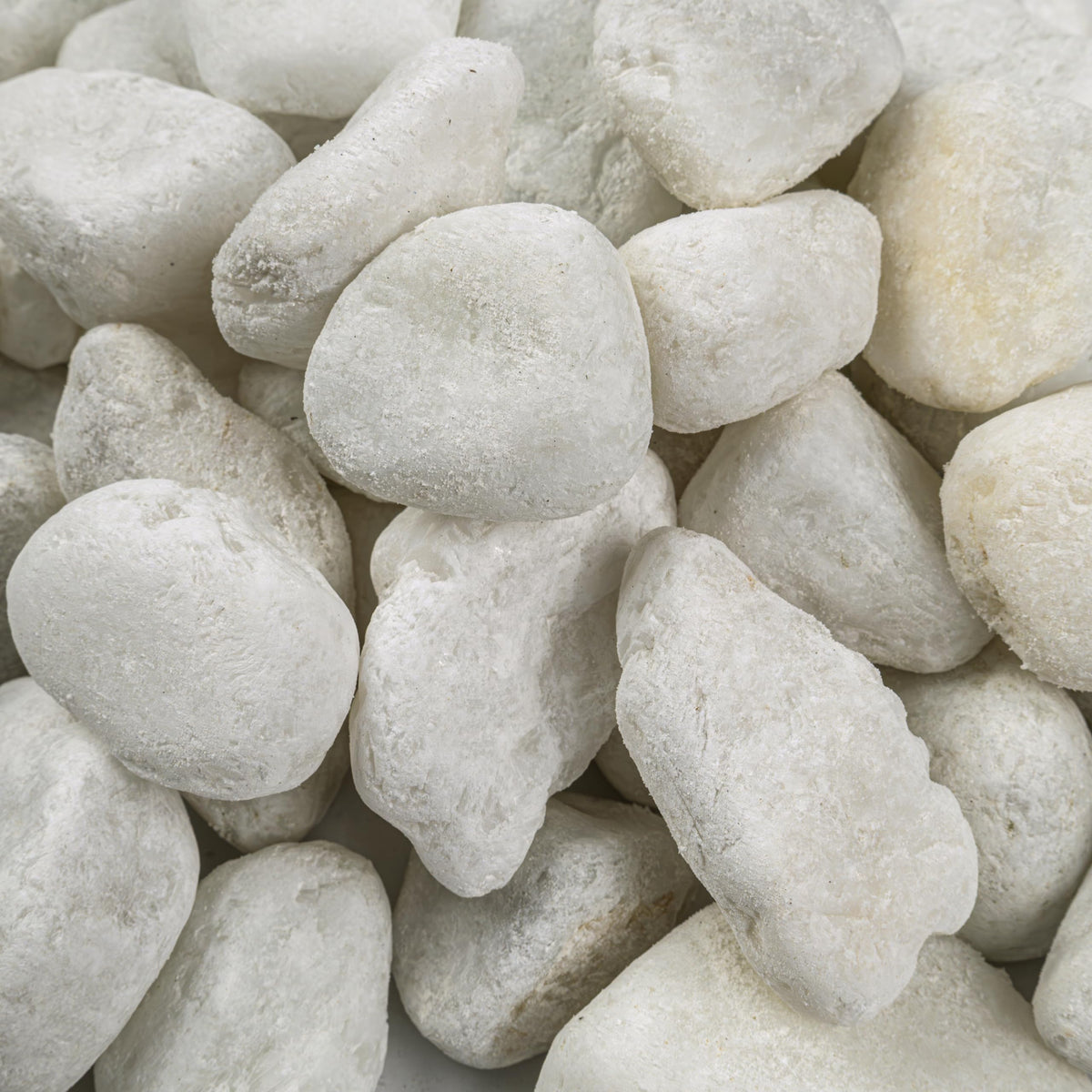 MSI Natural Decorative Tumbled White Pebbles, 1 Inch - 2 Inch, 40 lb. Bag