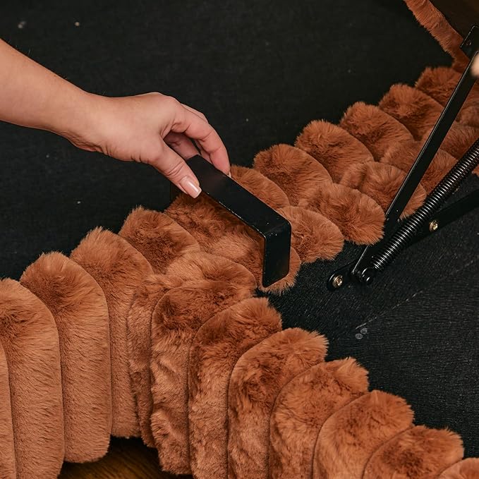 Belffin Corduroy Fabric Ottoman