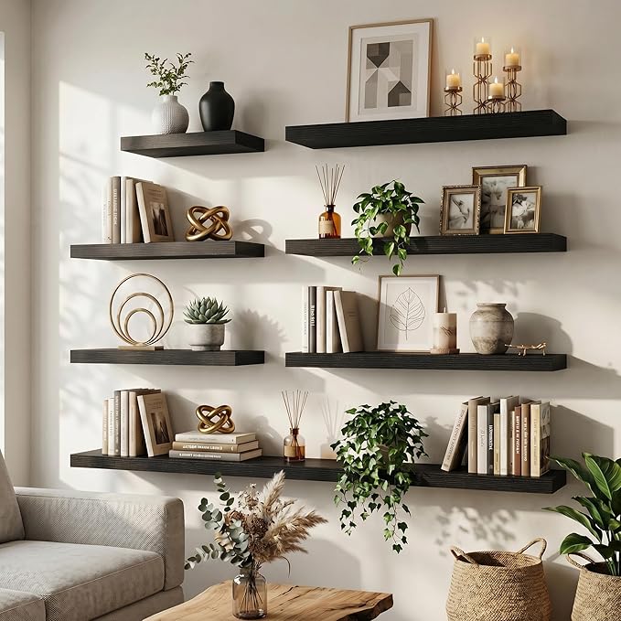FLYJOE Floating Shelves for Wall, 30 Inch Floating Shelves Set of 2, Kitchen