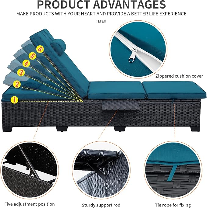 WAROOM Outdoor Chaise Lounge Chairs