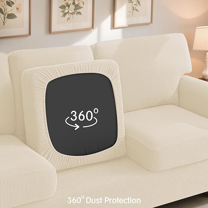subrtex Slipcover Sets for Sofa, 7 Pieces Stretch Furniture Cover, Wear