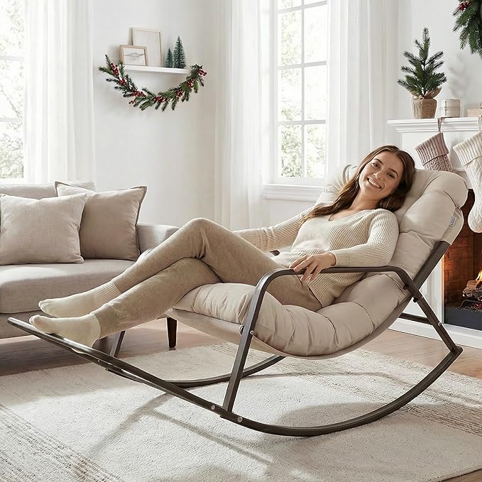RADIATA Rocking Lounge Chair, Indoor Outdoor Reclining Lounger
