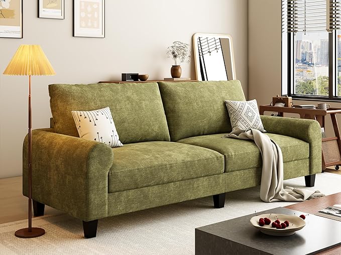 EASE MOOSE 70.6" Modern Deep Seat Loveseat Couch, Soft Chenille Sofa