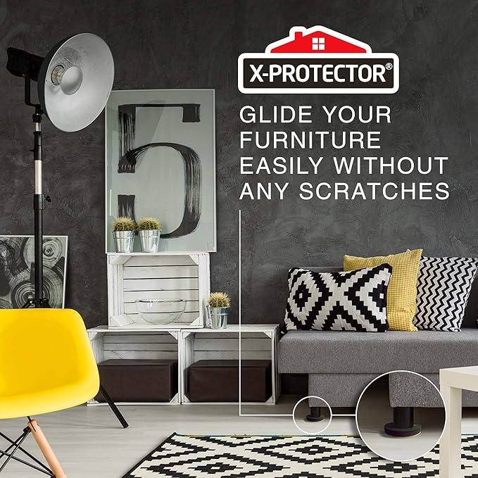 Felt Furniture Sliders Hardwood Floors X-PROTECTOR – 16 PCS 3 1/2" Furniture