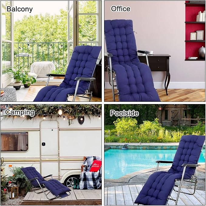 67 x 19 Inch Chaise Lounge Cushions Soft Lounge Chair Cushion Gravity Chair