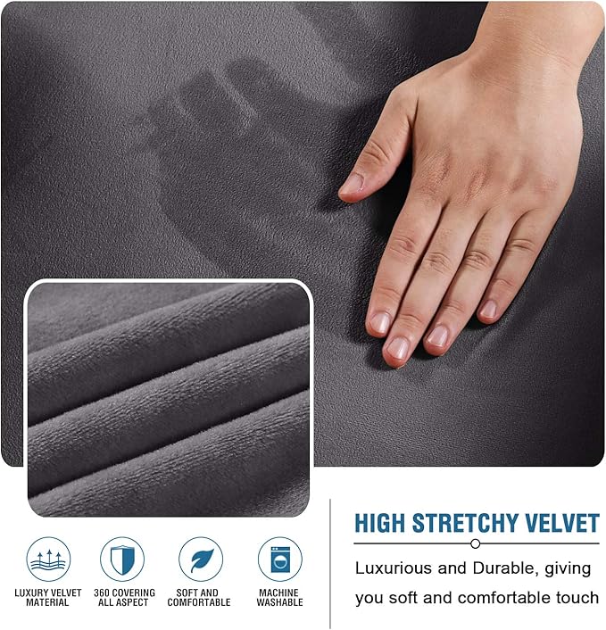 H.VERSAILTEX Real Velvet Futon Cover Armless Sofa Covers Sofa Bed Covers