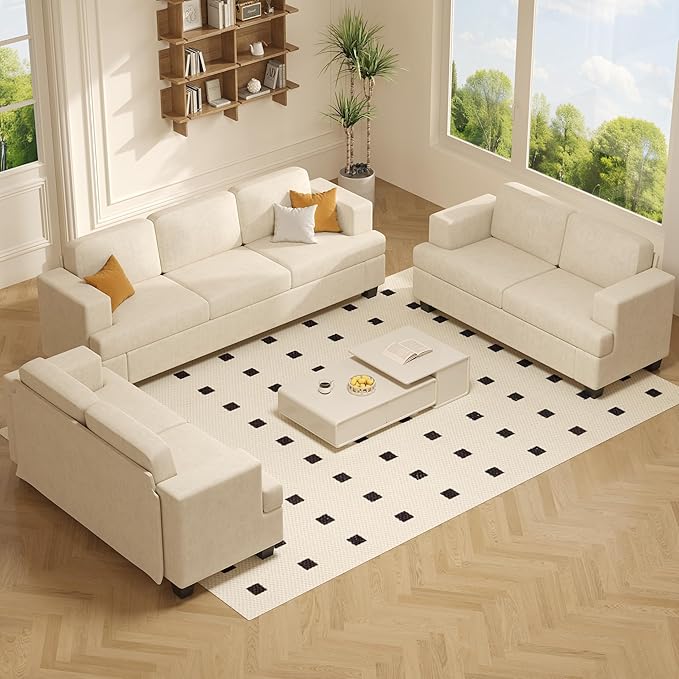 Apicizon Cloud Couches Living Room Furniture Sets, Loveseat Sofa Set of 2 & 3