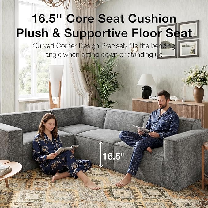 Novilla 176" Modular Sectional Sofa, No Assembly Cloud Sectional Couch