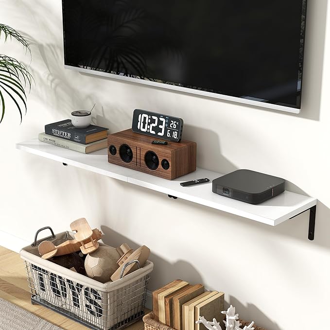 Fun Memories Deep Floating Shelves, 24W x 8D Floating Shelves Set of 2