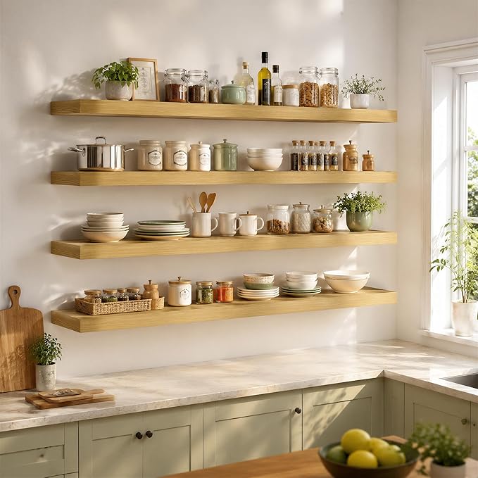 FLYJOE 48 Inch Long Floating Shelves