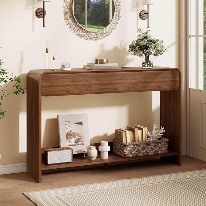 Nasonet Mid Century Modern Console Table, Entryway Table