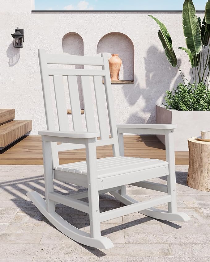 GarveeLife Poly Lumber Rocking Chair Outdoor Set of 2