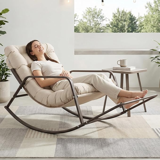 RADIATA Rocking Lounge Chair, Indoor Outdoor Reclining Lounger
