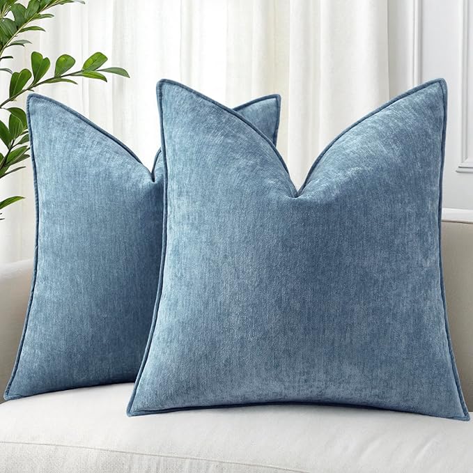 decorUhome Summer Couch Euro Sham Throw Pillow Covers 22x22 Set of 2,