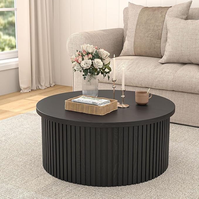 Fsbecl Fluted Lift Top Coffee Table
