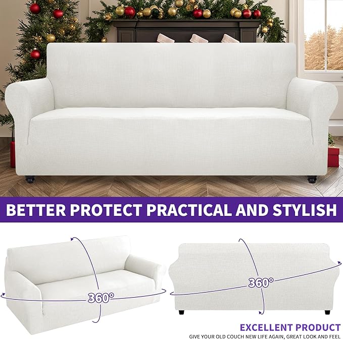 ZNSAYOTX Super Stretch Couch Cover Universal Sofa Covers