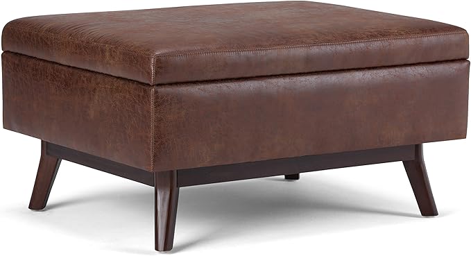 SIMPLIHOME Owen Coffee Table Storage Ottoman