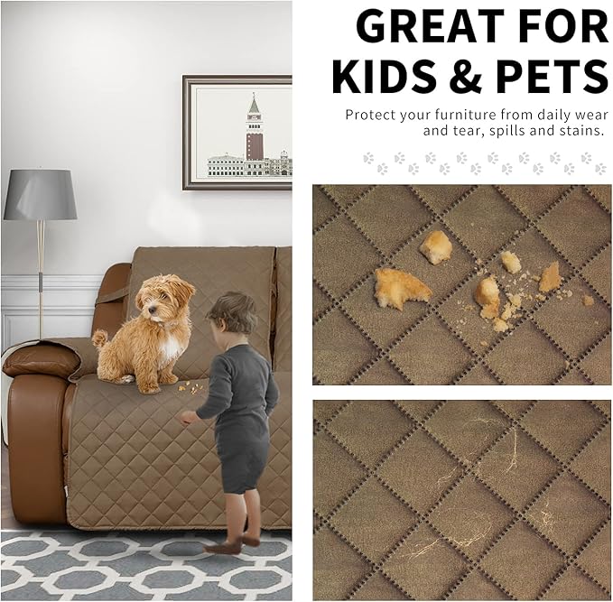Easy-Going Loveseat Recliner Cover, Reversible Couch Cover