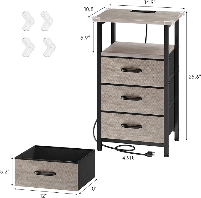 Vagusicc Nightstand Set of 2