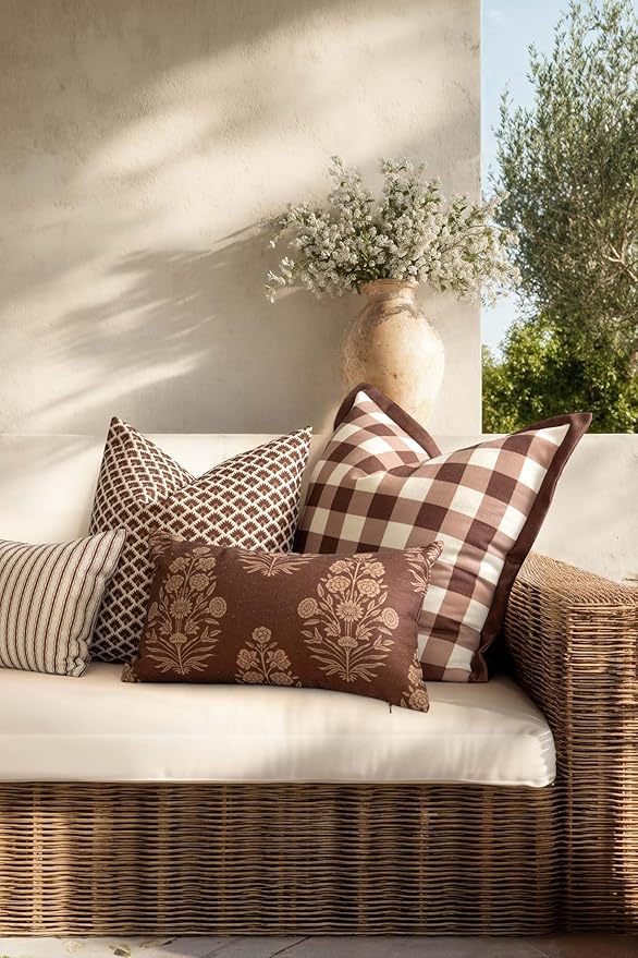 Crumbs Home Modern Farmhouse California Casual Indoor Outdoor Lumbar Pillow