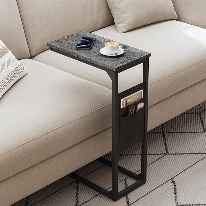 TUTOTAK C Shaped End Table, Side Table