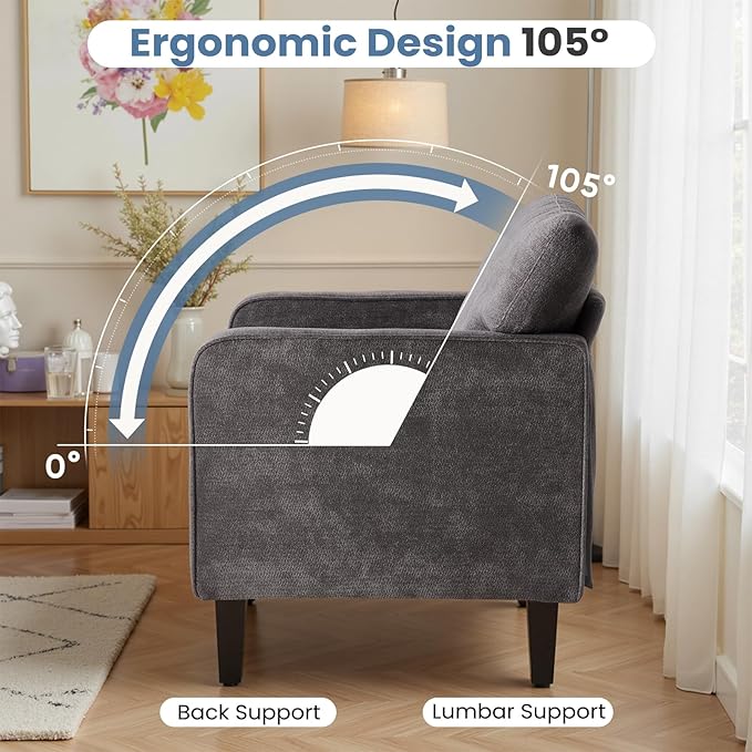 DUMOS Modern Accent Chairs for Living Room, Corner Chairs for Adults, Reading