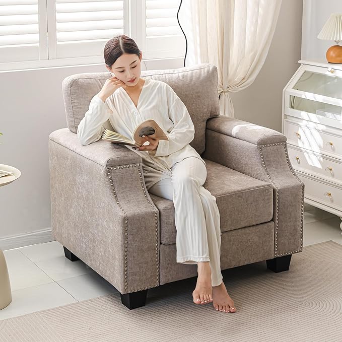 Rexulqo Oversized Accent Chair Set of 2, Oversized Armchair
