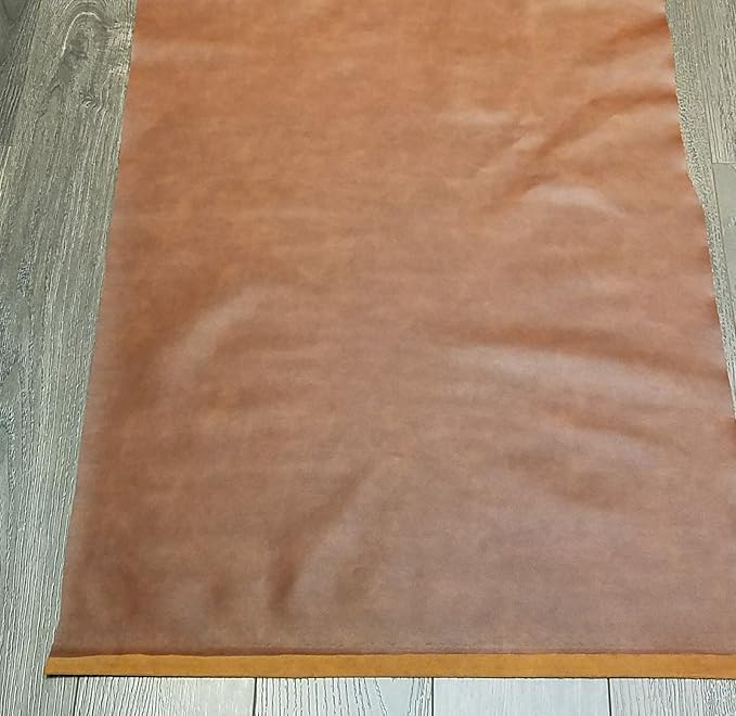 NAT Leathers | Tan Mid Brown Soft Faux Vegan Leather PU | 5 Yards Cut by The