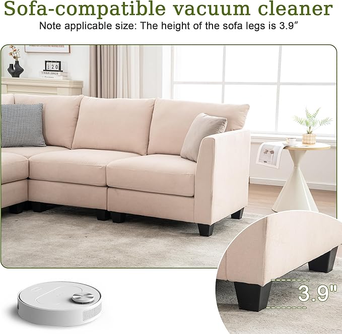 122.8" Large Sectional Couches for Living Room, 6 Seater L Shaped Modular