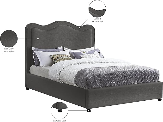Meridian Furniture FelixGrey-Q Felix Collection Modern | Contemporary Linen