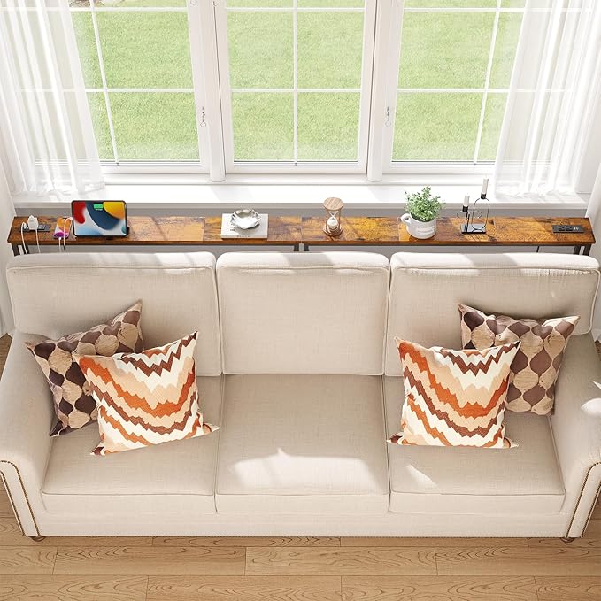 ELYKEN 94.5" Narrow Console Sofa Table