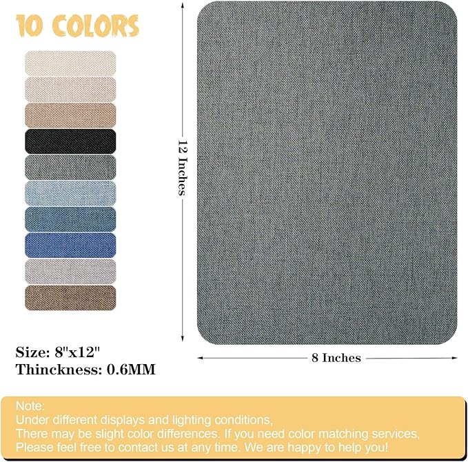 Canvas Repair Patch 8 x12 Inch, Self-Adhesive Waterproof Linen Repair Patches