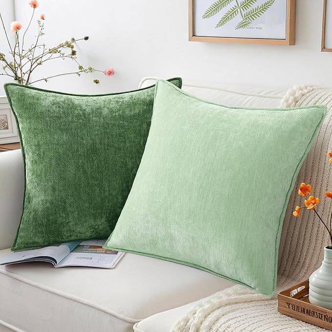decorUhome Summer Couch Euro Sham Throw Pillow Covers 26x26 Set of 2,