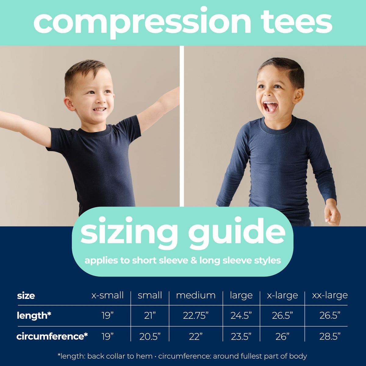 Sensory Basics Compression Tee - Gentle & Calming Compression Shirt for Kids & Teens - Stretchy Sensory Shirt - Organic Cotton & Spandex - Short Sleeve Compression Shirt for Boys & Girls - X-Small