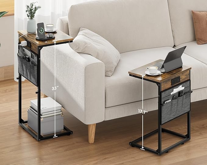 Vagusicc C-Shaped End Table