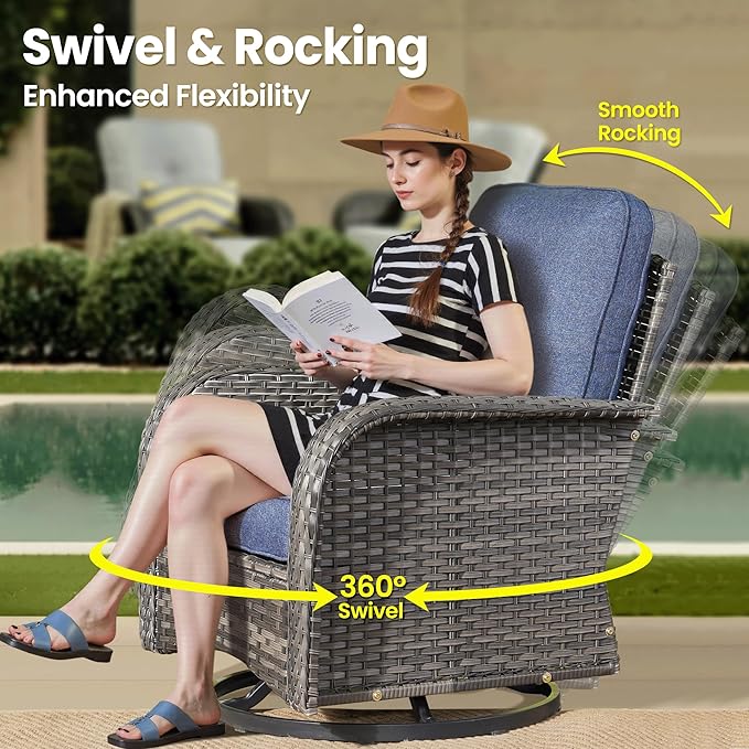 ovios 5-Piece Patio Furniture Set, Outdoor Wicker Sofa