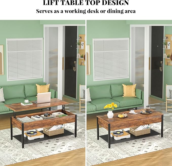 Homieasy 41.7" Lift Top Coffee Table