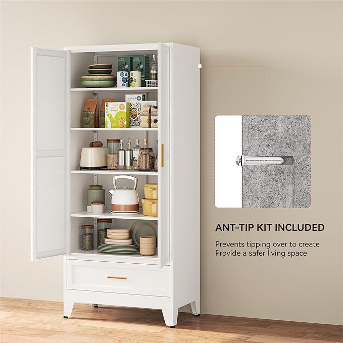 YAUWOH 71''Tall Kitchen Pantry Cabinet