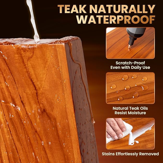 36 Inch Teak Floating Shelves Set of 2