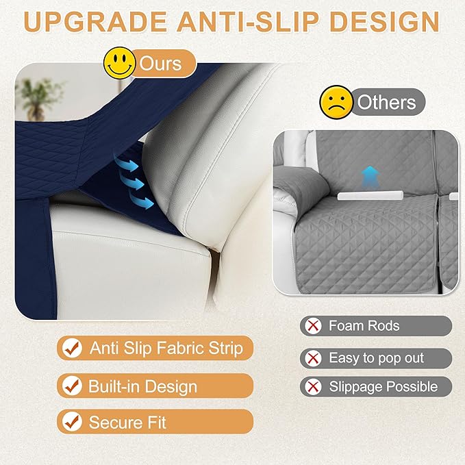 HDCAXKJ Reclining Sectional Couch Covers L Shape Recliner Sofa Middle Console