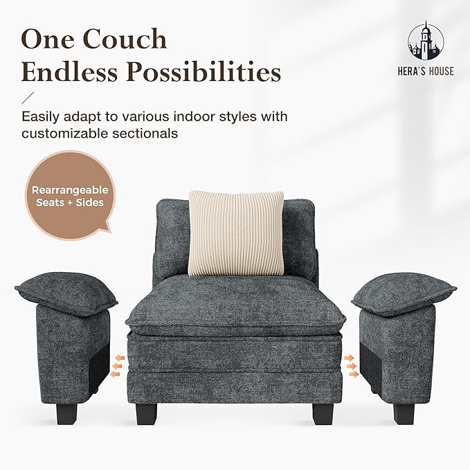 HERA'S HOUSE 158" Modular Sectional Sofa, Oversized U Shaped Couches