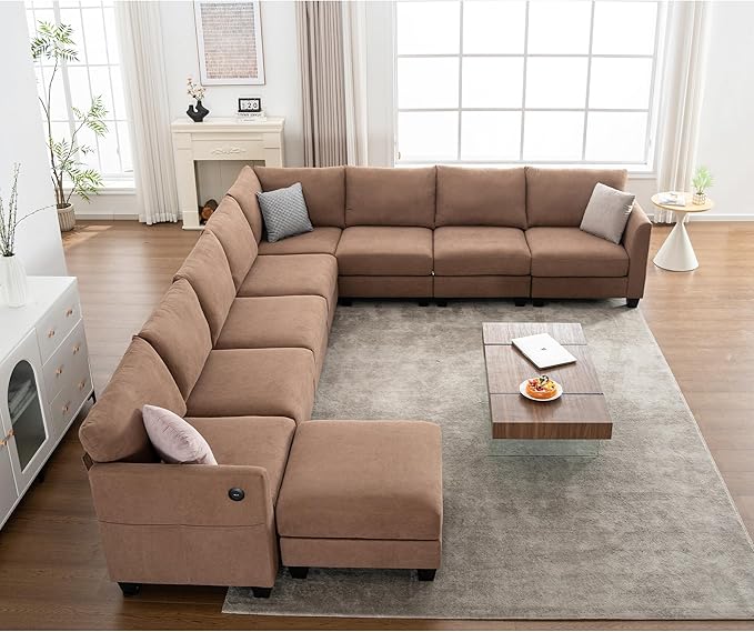 150.4" Large Sectional Couches for Living Room, 8 Seater L Shaped Modular
