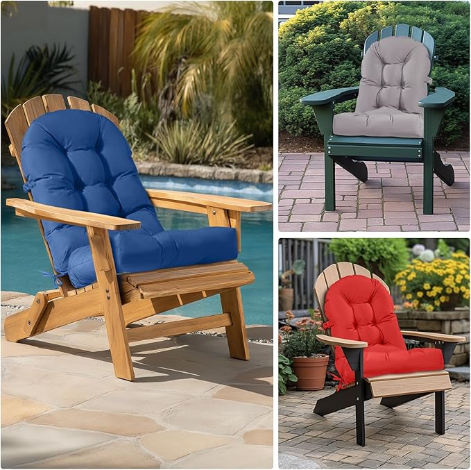 Adirondack Chair Cushion Tufted Waterproof Outdoor Rocking Chair Cushions