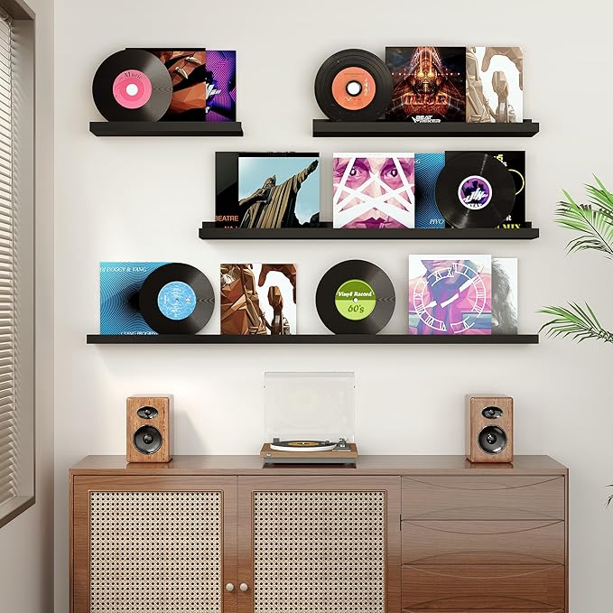 Floating Shelves for Wall, 24 inch Wood Floating Shelves Set of 2, Picture